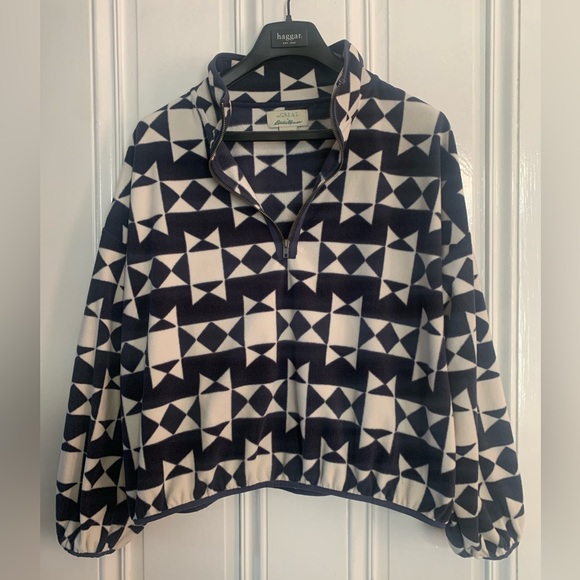 The Great X Eddie Bauer The Fleece 1/4 Zip Mock Neck Sweater SZ XL - Picture 3 of 7